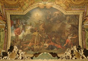 Franche-Comté voor de Tweede Keer Veroverd, Plafondschildering uit de Galerie des Glaces